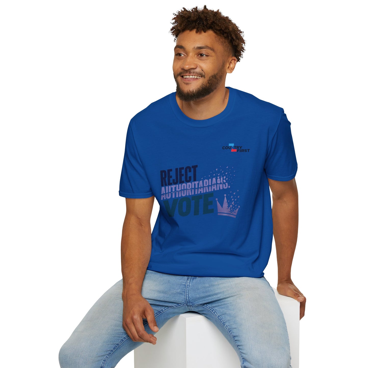 Reject Authoritarianism Vote T-Shirt — Political Activism Voter Shirt
