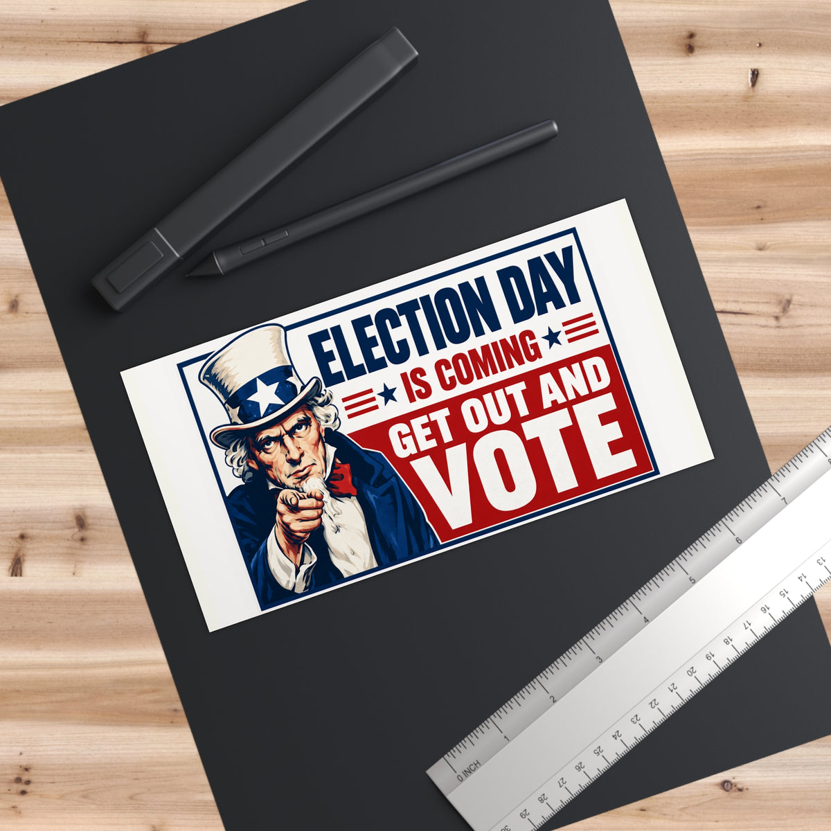 Bumper Sticker - "Election Day Is Coming, Get Out and Vote"