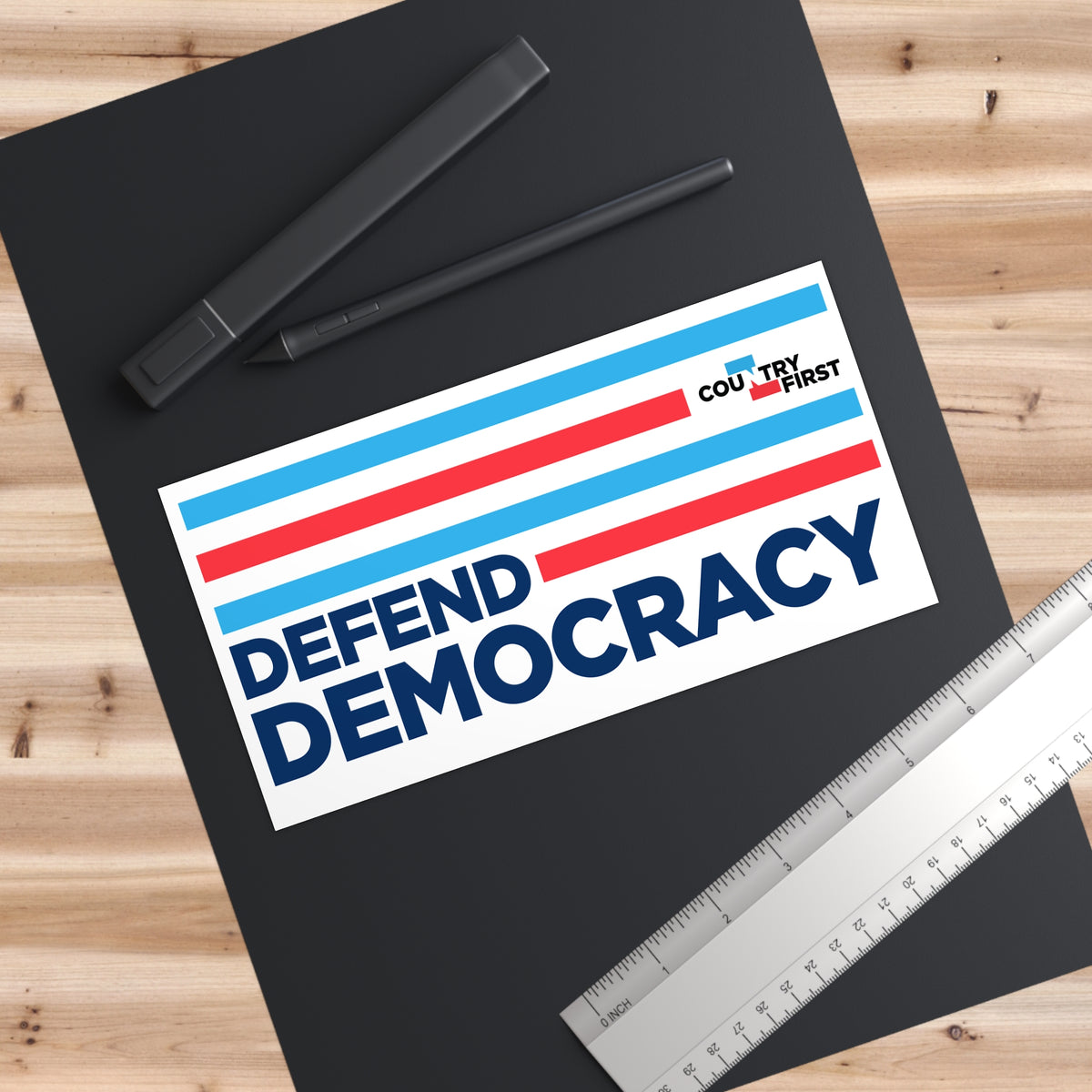Defend Democracy Bumper Sticker