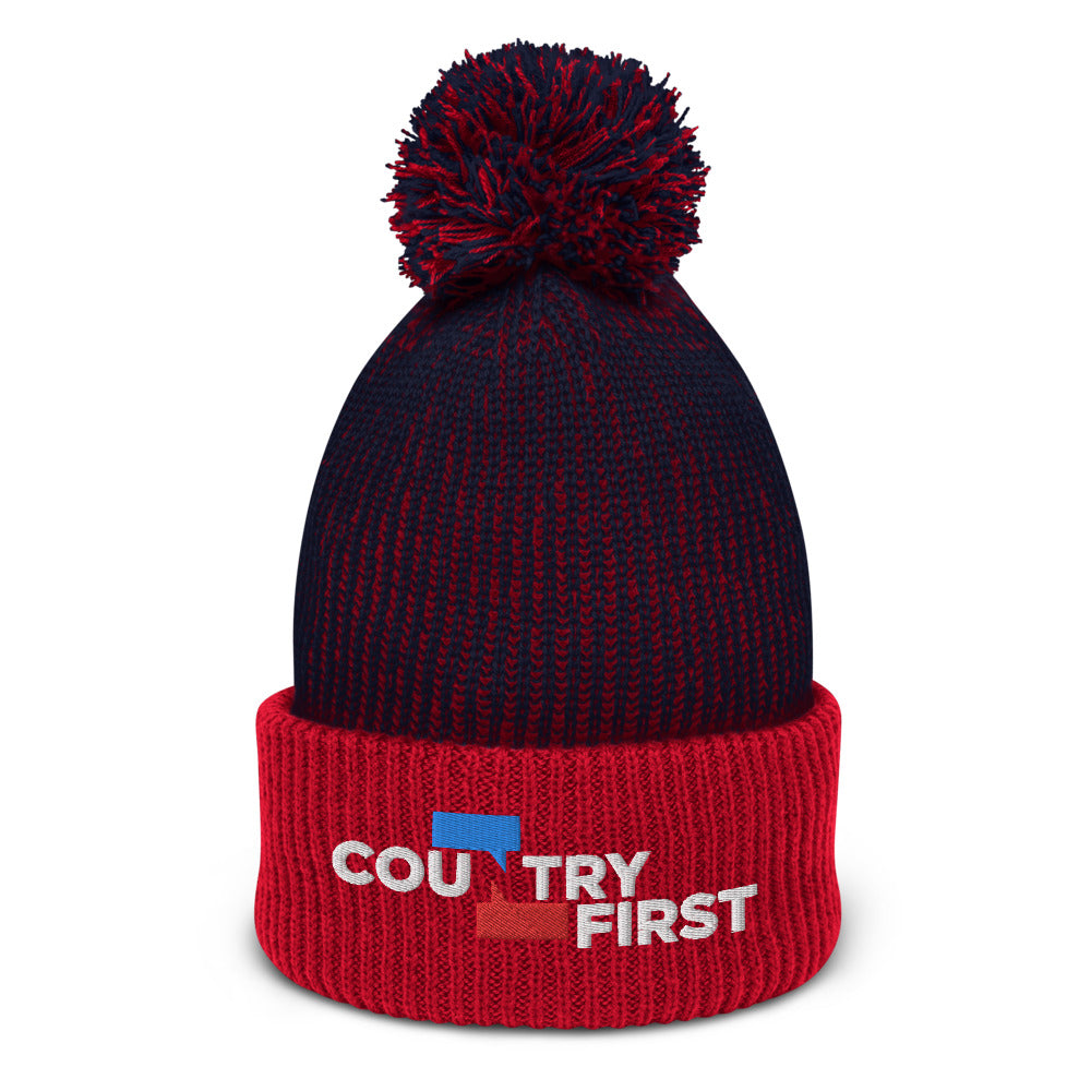 Official Country First Pom-Pom Beanie