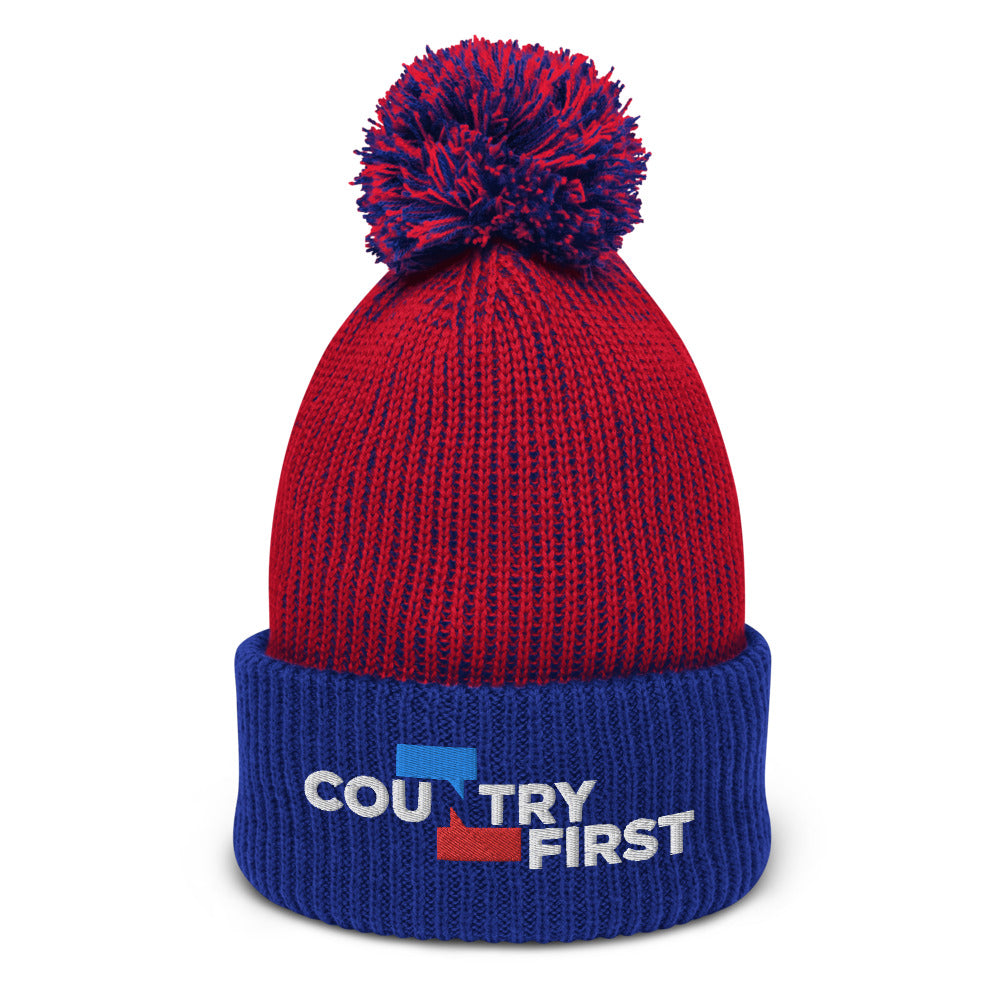 Official Country First Pom-Pom Beanie