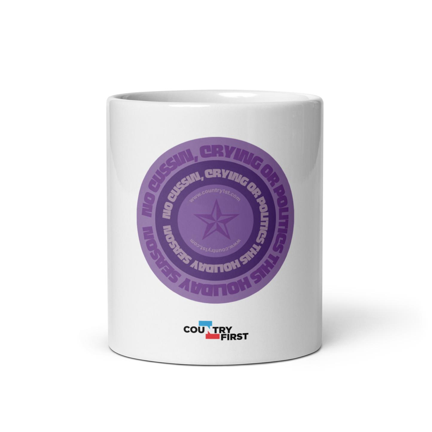 No Cussin’, Crying, or Politics Mug