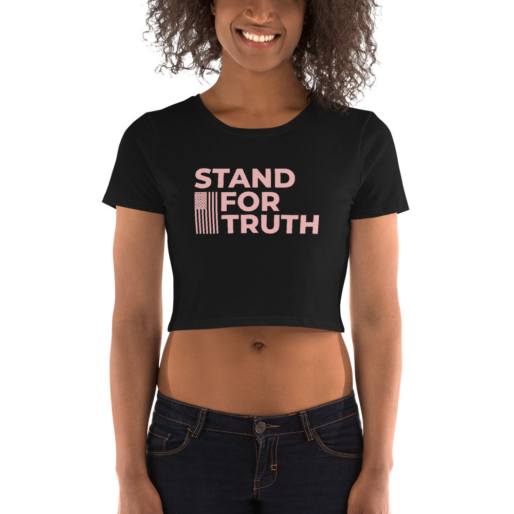 Stand For Truth Women’s Black Crop T-Shirt