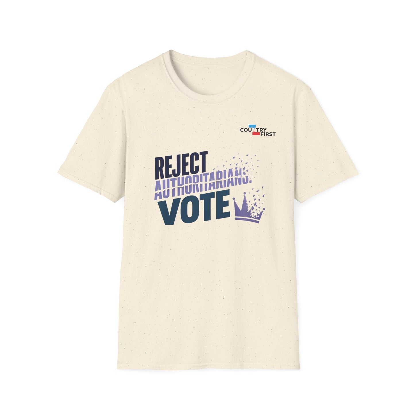 Reject Authoritarianism Vote T-Shirt — Political Activism Voter Shirt
