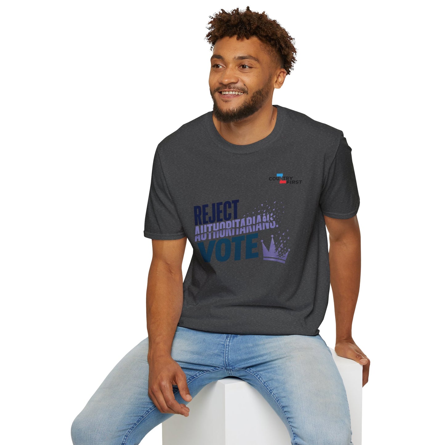 Reject Authoritarianism Vote T-Shirt — Political Activism Voter Shirt