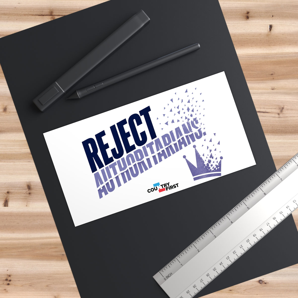 Bumper Sticker — "Reject Authoritarians" Decal