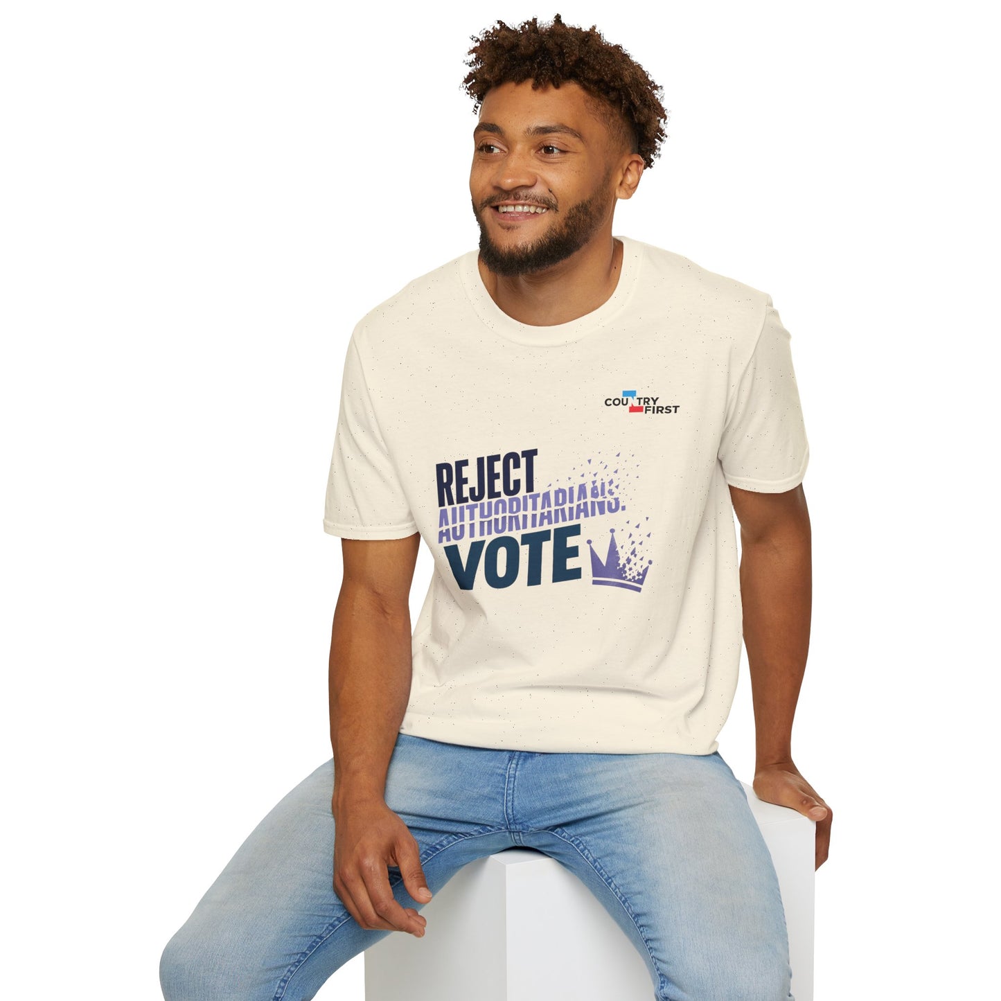 Reject Authoritarianism Vote T-Shirt — Political Activism Voter Shirt