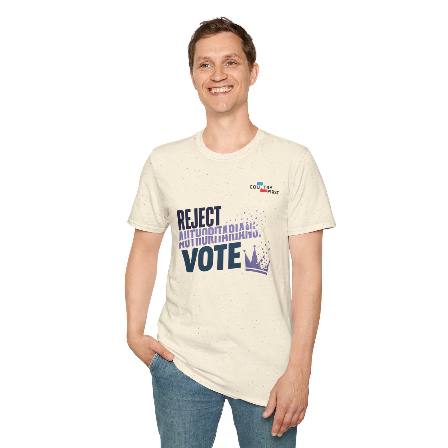 Reject Authoritarianism Vote T-Shirt — Political Activism Voter Shirt