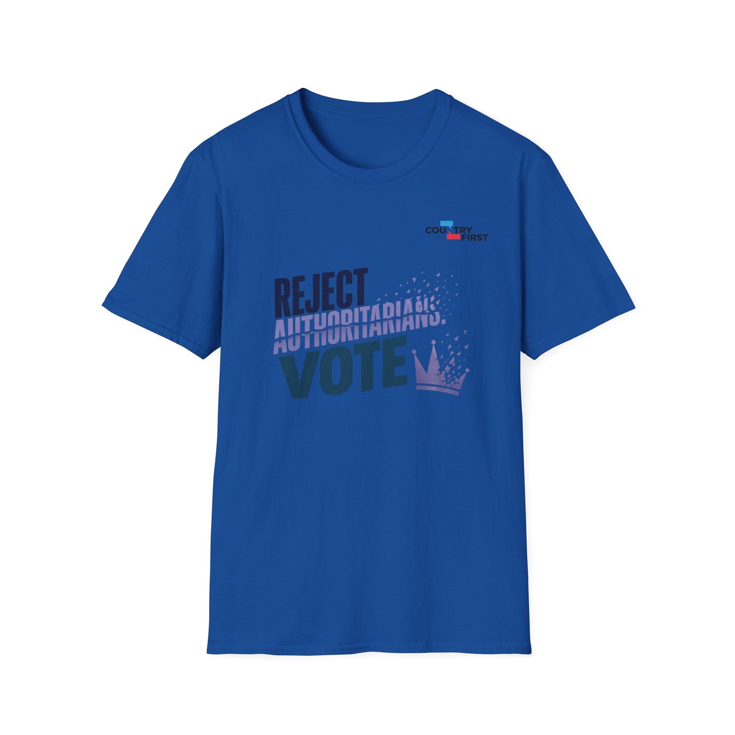 Reject Authoritarianism Vote T-Shirt — Political Activism Voter Shirt