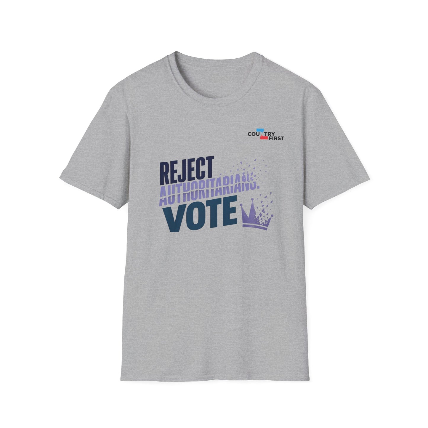 Reject Authoritarianism Vote T-Shirt — Political Activism Voter Shirt