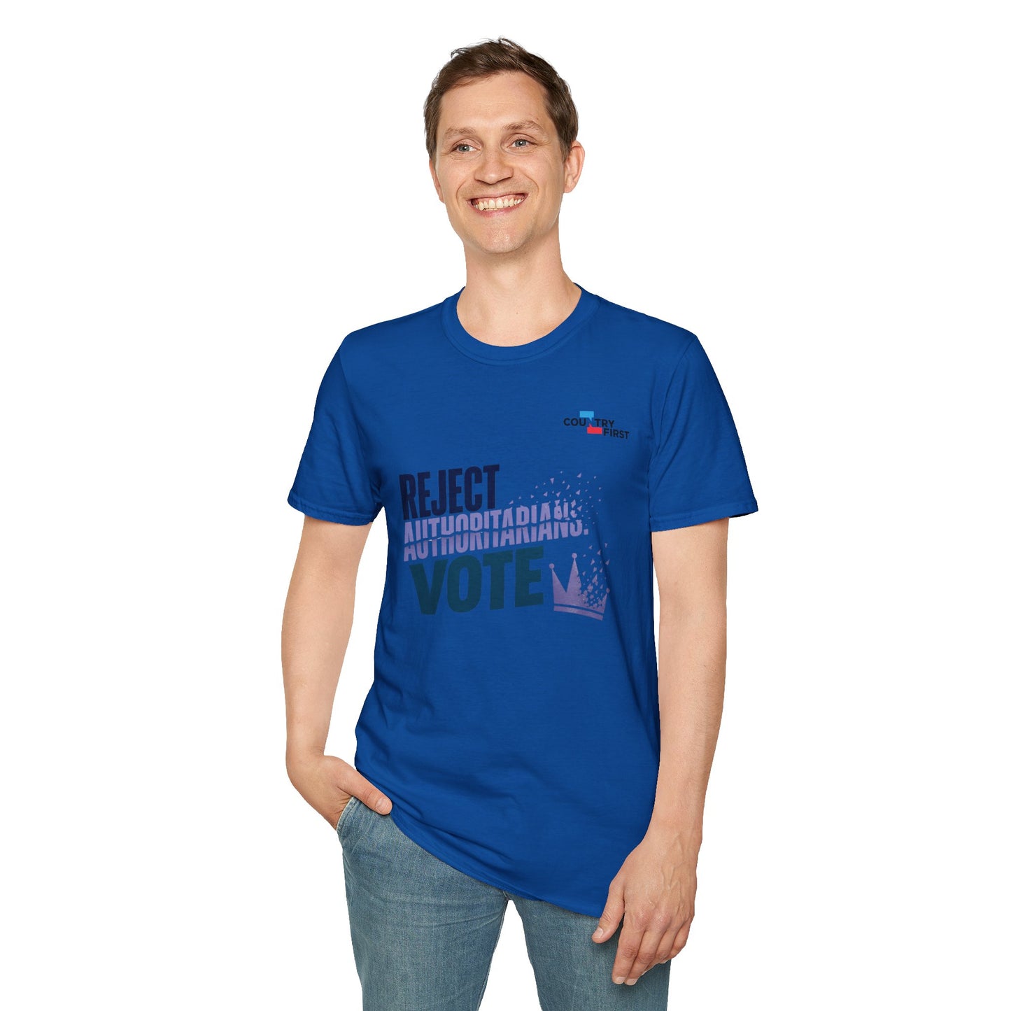 Reject Authoritarianism Vote T-Shirt — Political Activism Voter Shirt