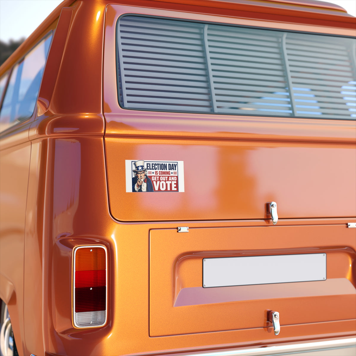 Bumper Sticker - "Election Day Is Coming, Get Out and Vote"