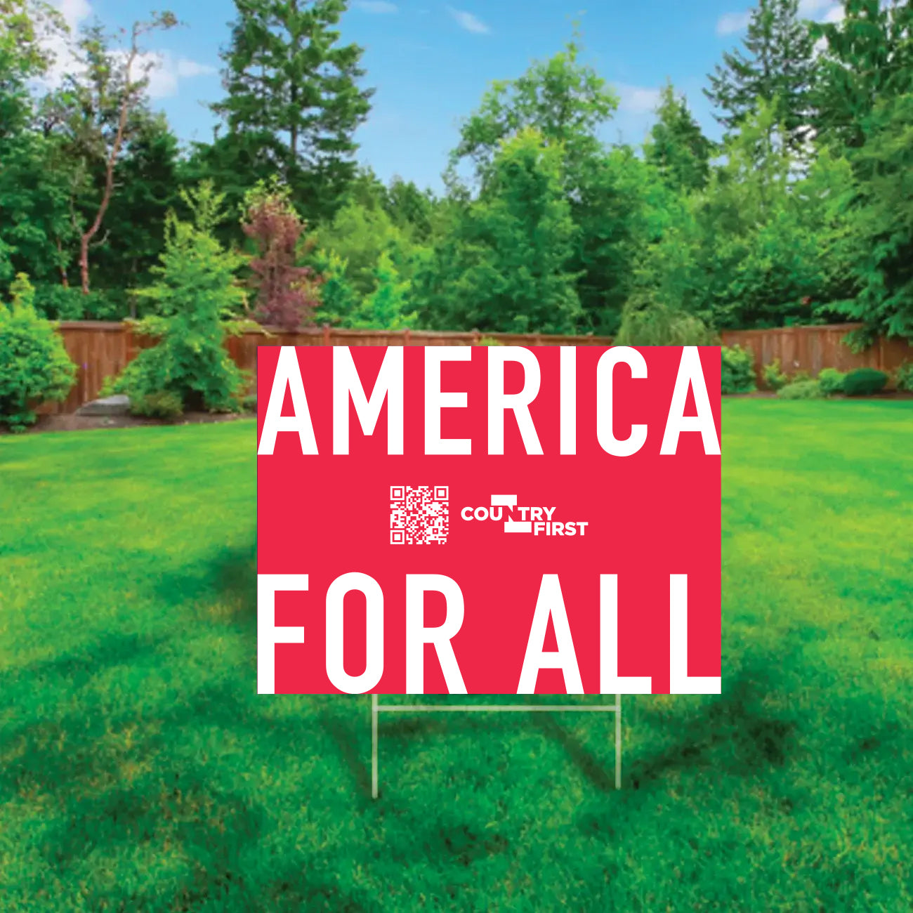 America For All  - Yard Sign