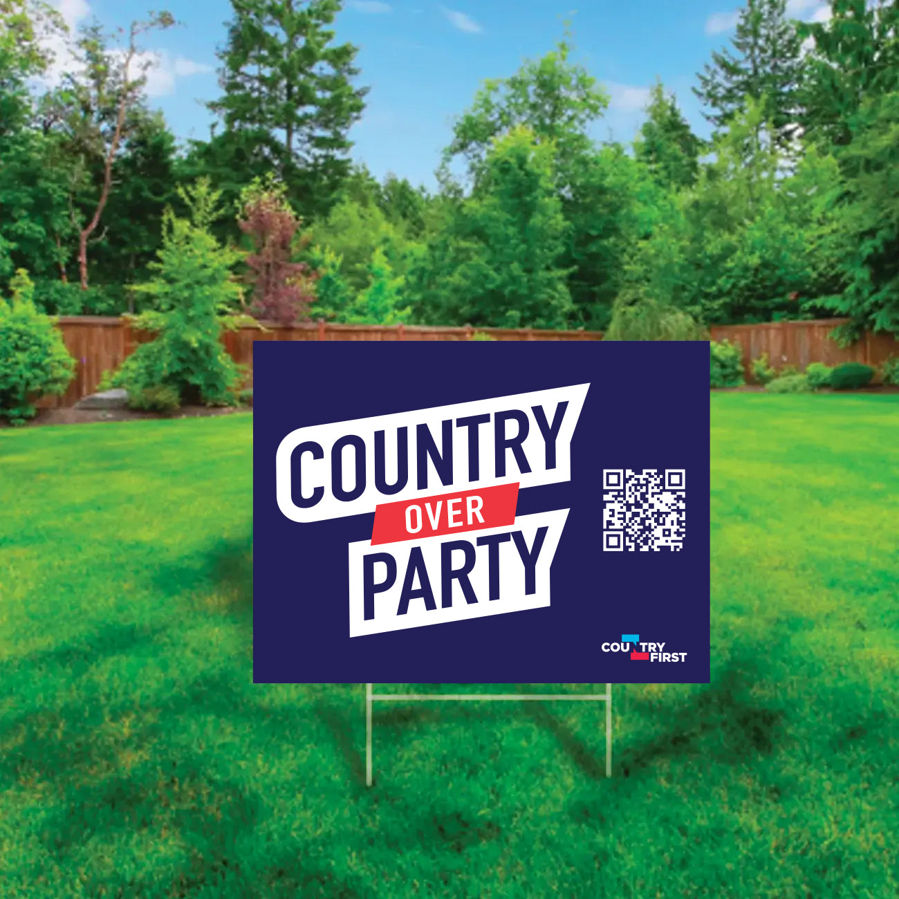 Country Over Party - Yard Sign