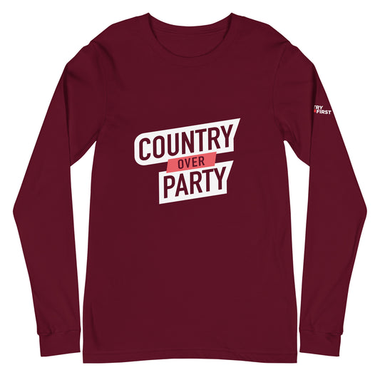 Country Over Party Long Sleeve Unisex T-Shirt