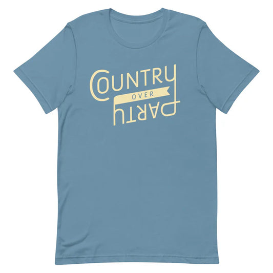 Country Over Party Short Sleeve Unisex T-Shirt - SALE