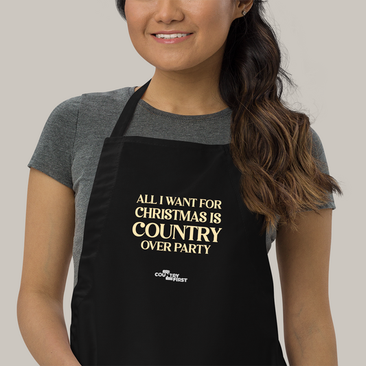 Country Over Party Holiday Apron
