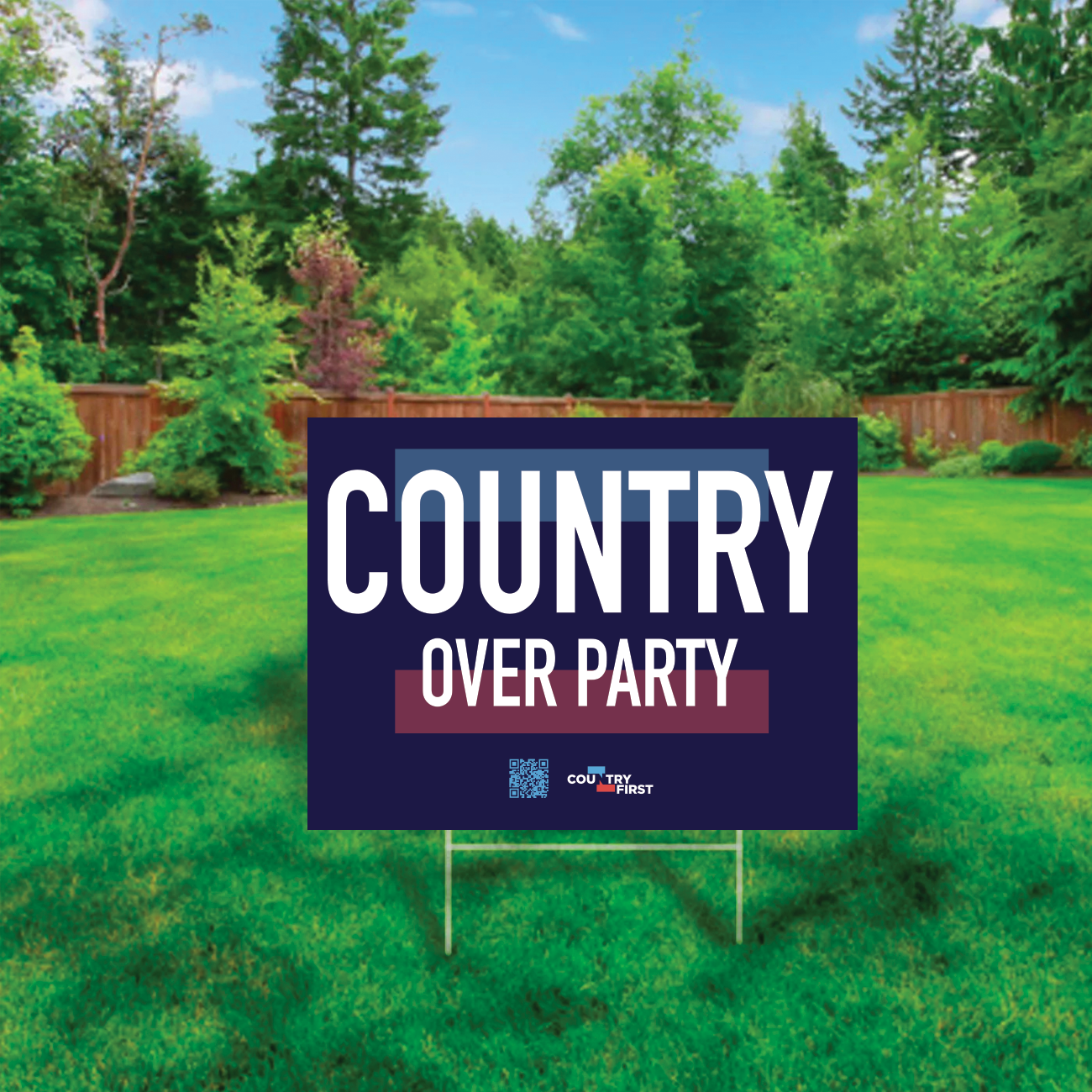 Country Over Party - Yard Sign & Bumper Sticker