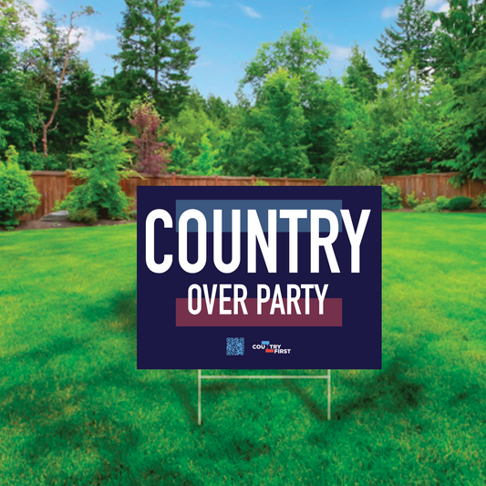 Country Over Party - Yard Sign & Bumper Sticker