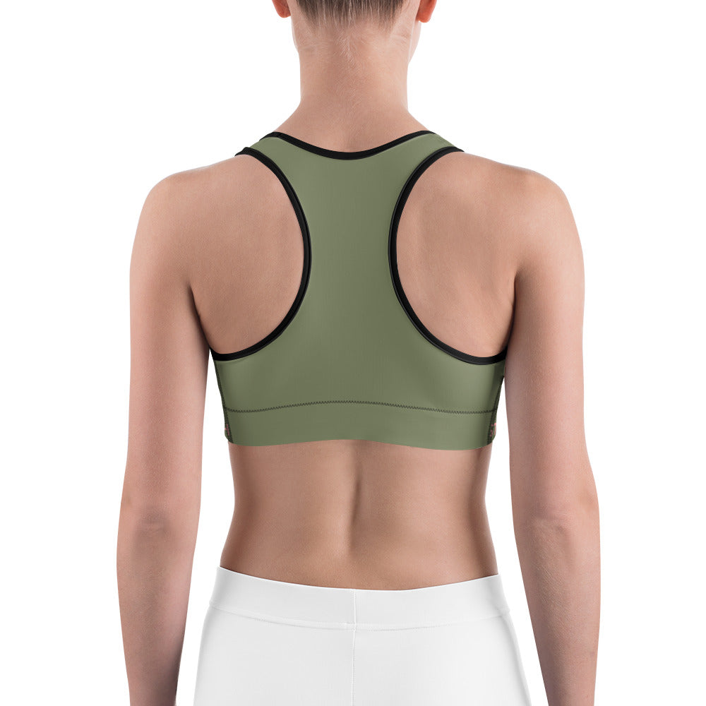 Stand For Truth Green Sports Bra