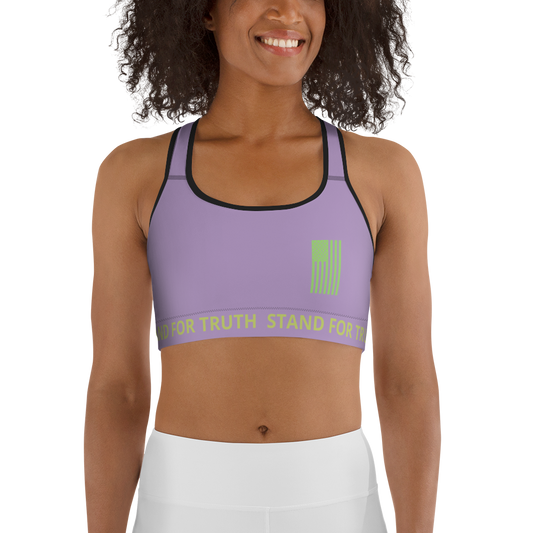 Stand For Truth Purple Sports Bra