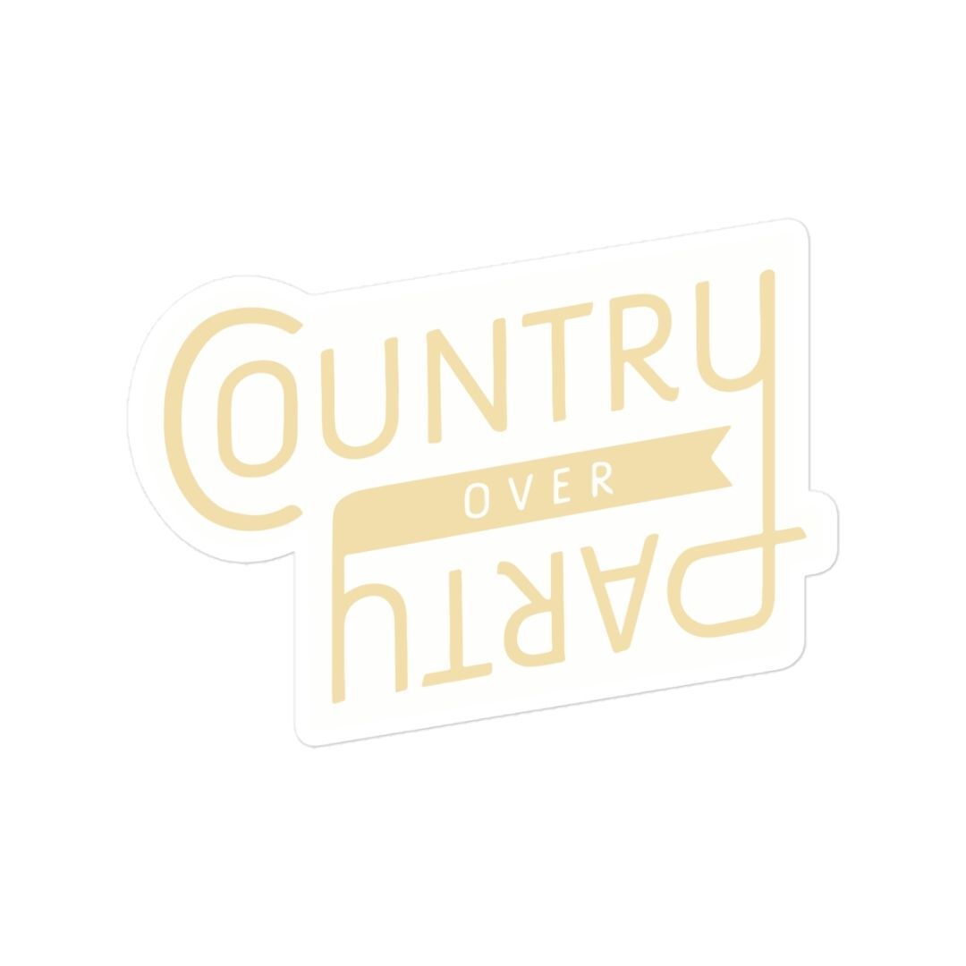 Country Over Party Sticker