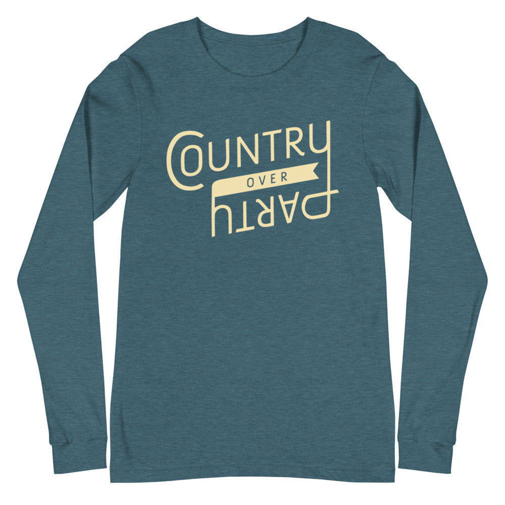 Country Over Party Long Sleeve Unisex T-Shirt