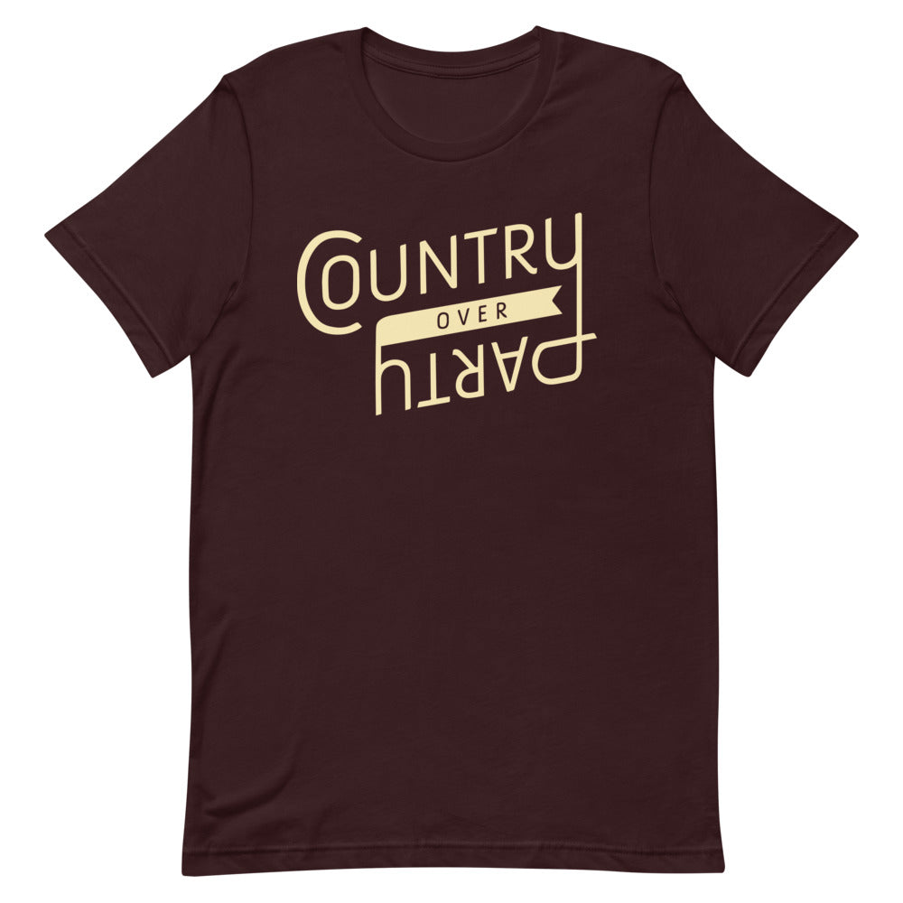 Country Over Party Short Sleeve Unisex T-Shirt