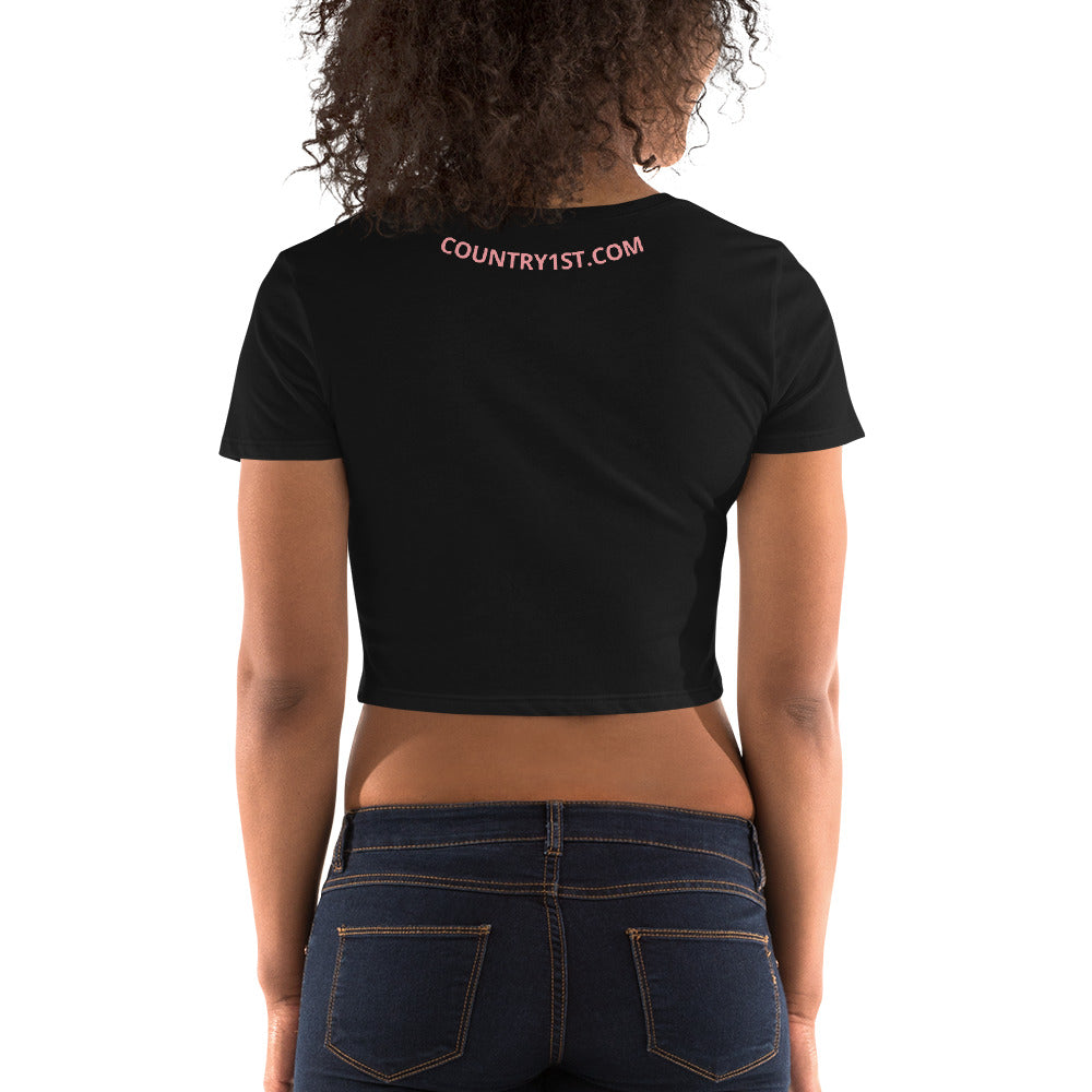 Stand For Truth Women’s Black Crop T-Shirt