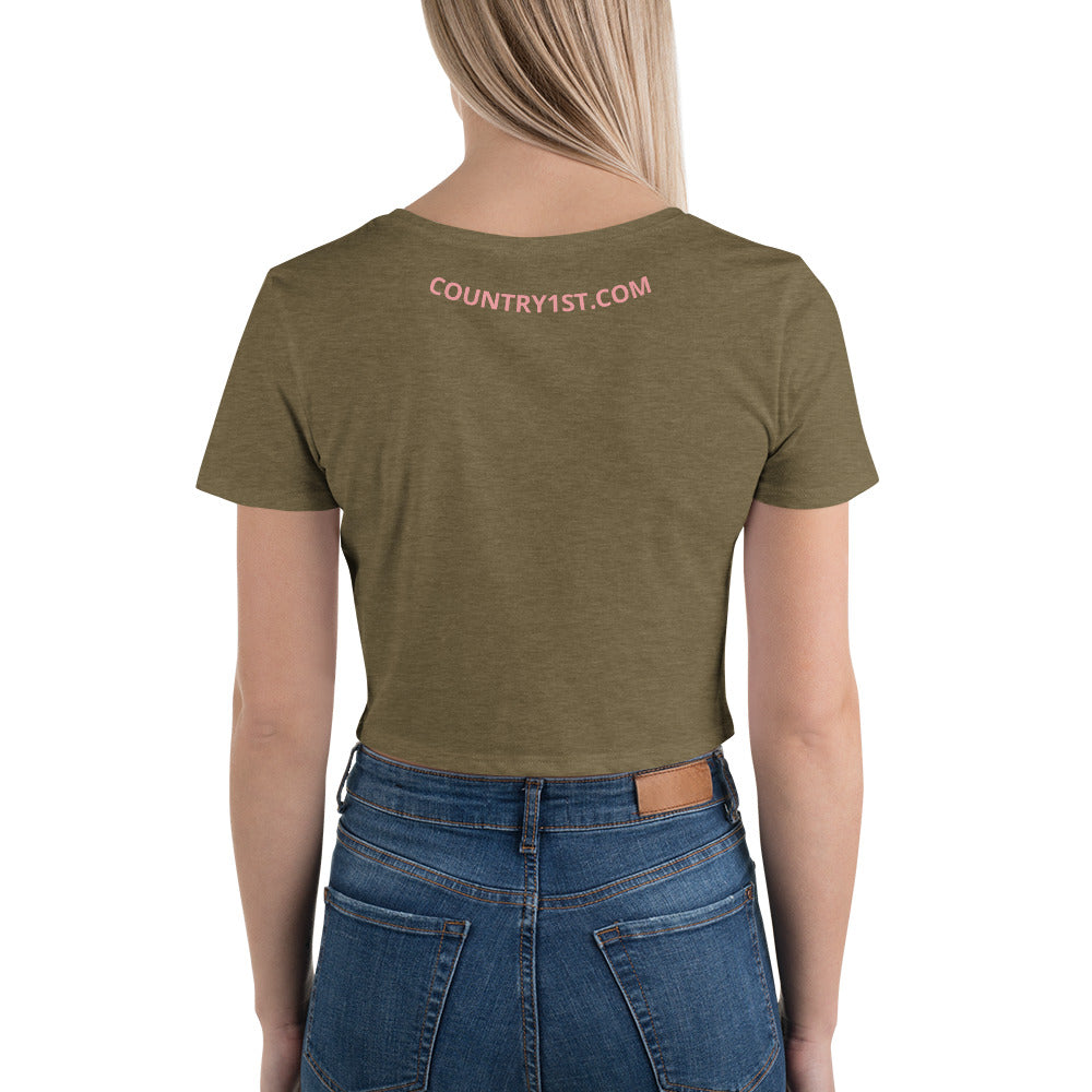 Stand For Truth Women’s Green Crop T-Shirt